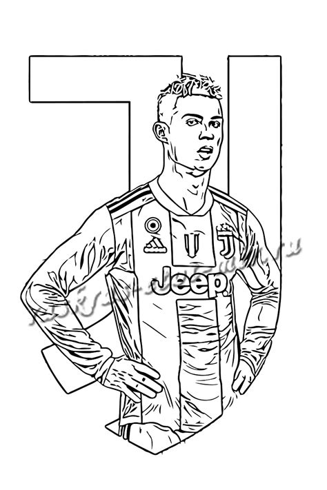 cristiano ronaldo coloring pages juventus
